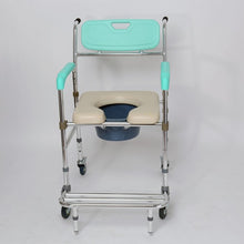 Load image into Gallery viewer, Bedside bath chair foldable disabled commode chair with bedpan for elderly-Great Rehab Medical
