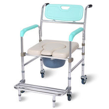 Load image into Gallery viewer, Bedside bath chair foldable disabled commode chair with bedpan for elderly-Great Rehab Medical
