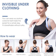 Load image into Gallery viewer, Adjustable Intelligent Posture Trainer Smart Posture Corrector Upper Back Brace Clavicle Support for Men and Women Pain Relief-Great Rehab Medical
