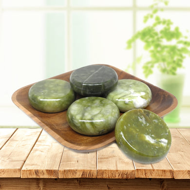 6x6cm Spa hot Stone Beauty Stones Massage Green stone Natural Stone Hot Relieve Stress RELAX jade massage set toe massage-Great Rehab Medical