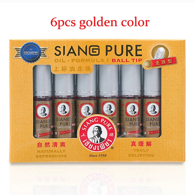 SIANG PURE balm oil mint Refreshing Influenza Cold Headache Dizziness Muscle pain Relax Essential Oil headache relief Fatigue-Great Rehab Medical