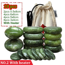 Load image into Gallery viewer, Tontin Jade glaze hot stone massage Set massager back massageador Health Care stones for massage spine basalt lava stone spa-Great Rehab Medical
