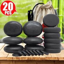 Load image into Gallery viewer, TONTIN Hot stone Massage set round stone basalt massage stones massager tool Salon SPA Heater bag 220 &amp; 110 Volt CE and ROHS-Great Rehab Medical
