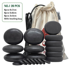 Load image into Gallery viewer, TONTIN Hot stone Massage set round stone basalt massage stones massager tool Salon SPA Heater bag 220 &amp; 110 Volt CE and ROHS-Great Rehab Medical
