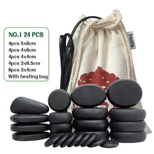 Load image into Gallery viewer, Tontin Hot stone Massage Body Basalt Stone set Beauty Salon SPA with Thick Canvas Heating bag healthcare back pain relieve-Great Rehab Medical
