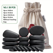 Load image into Gallery viewer, Tontin 20pcs/set Hot Stone Massage Set Heater Box Relieve Stress Back Pain Health Care Lava Basalt round massage tool Stones-Great Rehab Medical
