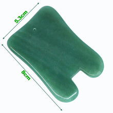 Load image into Gallery viewer, New Massage Tool Guasha Board Natural green jade scraping plate scraper stone massager thin slimming face-Great Rehab Medical
