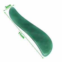 Load image into Gallery viewer, New Massage Tool Guasha Board Natural green jade scraping plate scraper stone massager thin slimming face-Great Rehab Medical
