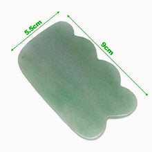 Load image into Gallery viewer, New Massage Tool Guasha Board Natural green jade scraping plate scraper stone massager thin slimming face-Great Rehab Medical
