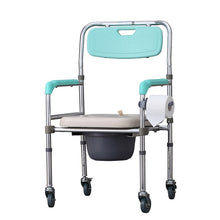 Load image into Gallery viewer, High quality commode chair folding adjustable commode toilet chair with footplate-Great Rehab Medical
