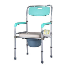 Load image into Gallery viewer, High quality commode chair folding adjustable commode toilet chair with footplate-Great Rehab Medical
