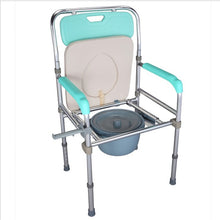 Load image into Gallery viewer, Medical steel nursing care bath chair folding potty commode toilet chair for adults-Great Rehab Medical
