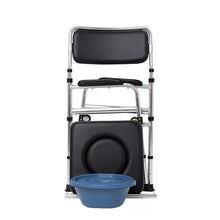 Load image into Gallery viewer, High quality commode chair folding hospital soft seat bedside plastic toilet chair-Great Rehab Medical
