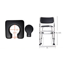 Load image into Gallery viewer, High quality commode chair folding hospital soft seat bedside plastic toilet chair-Great Rehab Medical
