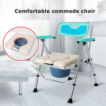 Load image into Gallery viewer, Rehabilitation adjustable commode chair luminum alloy toilet bath chair with bedpan-Great Rehab Medical
