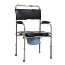 Load image into Gallery viewer, Lightweight medical care commode bath chair adjustable folding steel toilet commode chair for elderly-Great Rehab Medical
