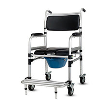 Load image into Gallery viewer, Hot sale folding patient toilet chair aluminum alloy adjustable bath commode chair with bedpan-Great Rehab Medical
