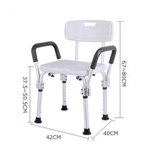 Load image into Gallery viewer, High quality bathroom chair adjustable plastic shower bench bath stool with handle-Great Rehab Medical
