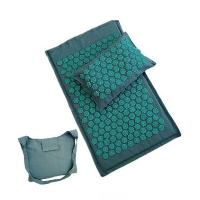 Acupressure Mat Head Neck Back Foot Massage Cushion Pillow Yoga Mat with bag For Body Relaxation Relieve Pain Pad-Great Rehab Medical