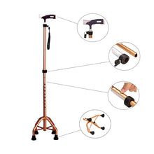 Load image into Gallery viewer, Medical 4 feet telescopic walking stick adjustable walker aluminum alloy walking aids for elderly-Great Rehab Medical
