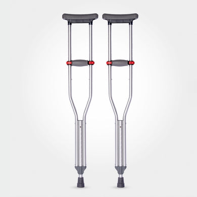 Aluminum alloy underarm medical cructh support walking with foot pad and handgrip-Great Rehab Medical