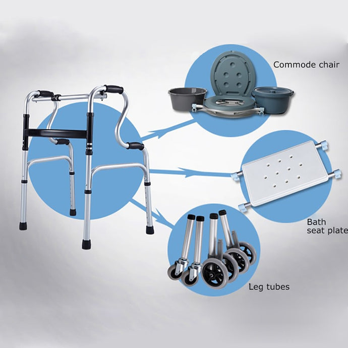 Adjustable commode walking aids with bedpan for disabled-Great Rehab Medical