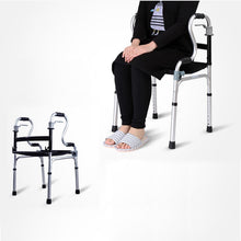 Load image into Gallery viewer, Foldable aluminum alloy walking aids adjustable with seat-Great Rehab Medical
