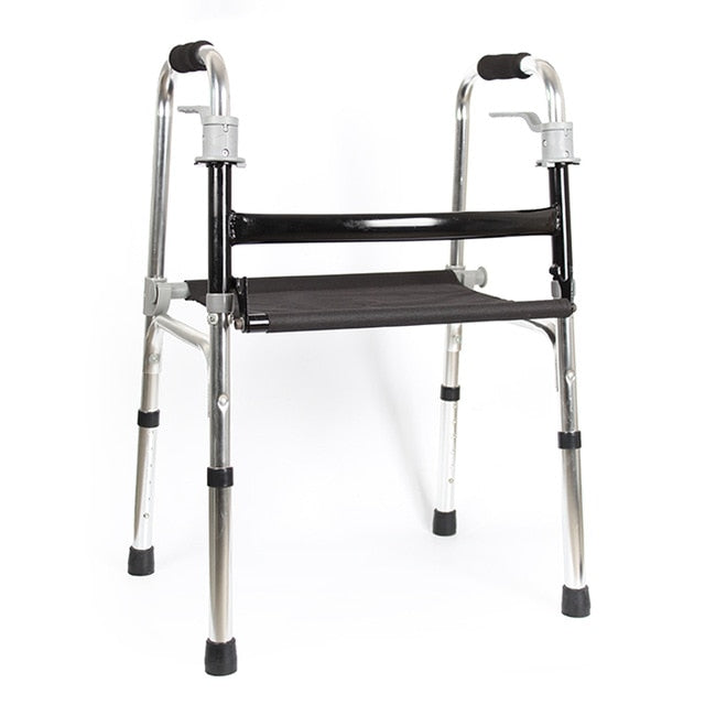 Foldable aluminum alloy walking aids adjustable with seat-Great Rehab Medical