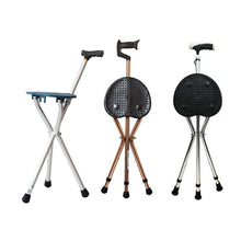 Load image into Gallery viewer, Lightweight three-legged walking stick outdoor portable with chair-Great Rehab Medical
