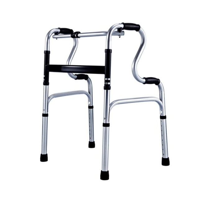 Two level handles folding walkers height adjustable aluminum alloy walking aid-Great Rehab Medical