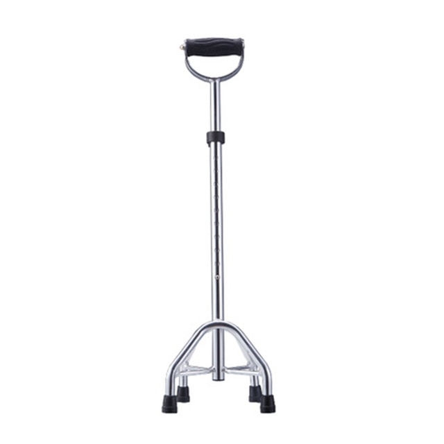 Elderly flexible adjustable walking stick walking support with four legs-Great Rehab Medical