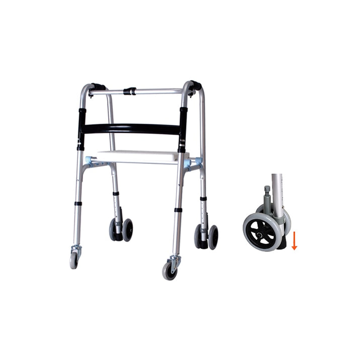 China medical walking aid with bath stool folding walking aid walking aid for elderly-Great Rehab Medical