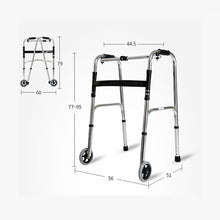 Load image into Gallery viewer, Foldable walking aids adjustable folding for patient with 2 wheels-Great Rehab Medical
