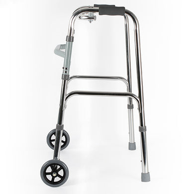 M foldable 2 wheels adult walker adjustable lightweight folding walking aid-Great Rehab Medical