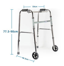 Load image into Gallery viewer, M foldable 2 wheels adult walker adjustable lightweight folding walking aid-Great Rehab Medical
