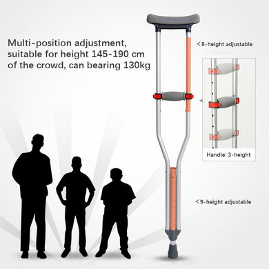 Underarm crutches for elderly walking support aluminum alloy folding walker-Great Rehab Medical