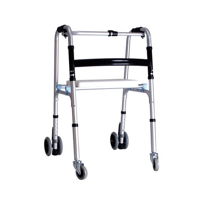 Disabled Elderly Rehabilitation Therapy Supplies Aluminum Walking Aid With Wheels Walker-Great Rehab Medical