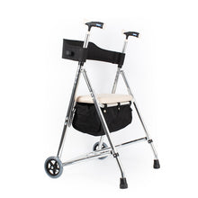 Load image into Gallery viewer, Outdoor rollator shopping walker adjustable folding with storage basket and soft seat for elderly-Great Rehab Medical
