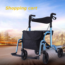 Load image into Gallery viewer, Outdoor aluminum rollator walker folding walking aids with seat and bag-Great Rehab Medical
