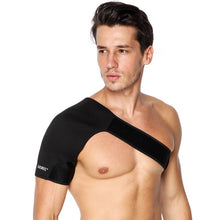 Load image into Gallery viewer, Adjustable Breathable Shoulder Support Bandage Protector Brace Joint Pain Injury Shoulder Strap Black Bandage Men/Women-Great Rehab Medical
