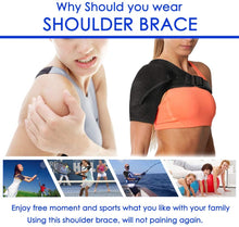 Load image into Gallery viewer, Adjustable Breathable Gym Sports Care Single Shoulder Support Back Brace Guard Strap Wrap Belt Band Pads Black Bandage Men/Women-Great Rehab Medical
