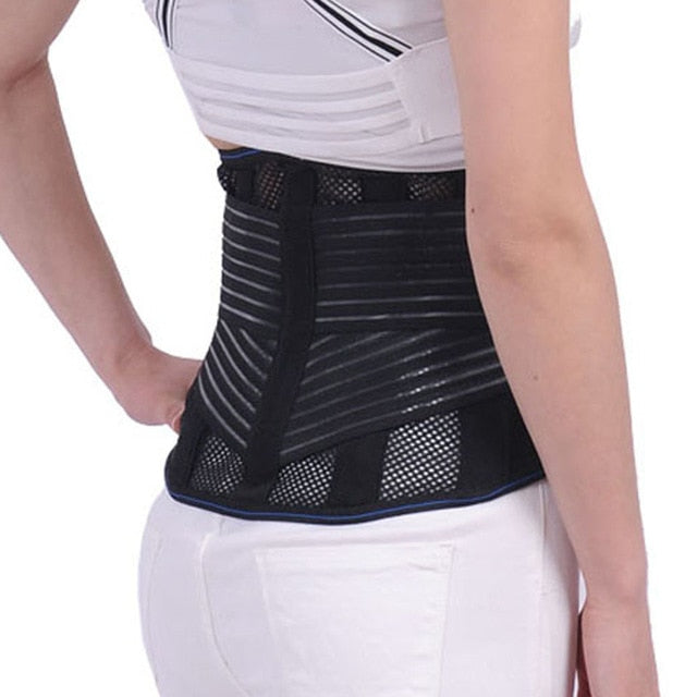 Self-heating Tourmaline Magnetic 9pcs Steel Bone Lumbar Support Belt Waist Spine Back Brace Posture Corrector Belt Pain Relief-Great Rehab Medical