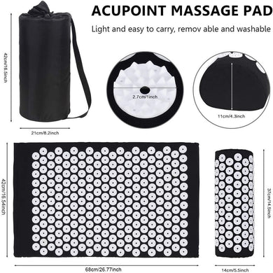 Acupuncture Mat Massager Cushion Massage Yoga Mat Relieve Stress Back Body Pain Body Massage Pillow Cushion with bag massage mat-Great Rehab Medical