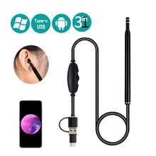 Load image into Gallery viewer, Medical In Ear Cleaning Endoscope Spoon Mini Camera Ear Picker Ear Wax Removal Visual Ear Mouth Nose Otoscope Support Android PC-Great Rehab Medical
