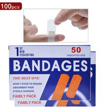 Load image into Gallery viewer, 100pcs/2bags Medical Plaster Neweast bandages Waterproof Breathable Band Aid Hemostasis Adhesive Bandages Curative Plaster-Great Rehab Medical
