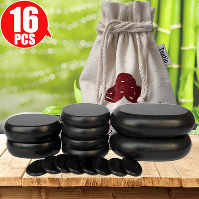 Tontin big size Hot Stone Massage Set Relieve Stress Back Pain Health Care Acupressure Lava Basalt Stones for Healthcare-Great Rehab Medical