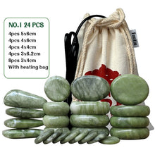 Load image into Gallery viewer, Tontin Jade glaze hot stone massage Set massager back massageador Health Care stones for massage spine basalt lava stone spa-Great Rehab Medical
