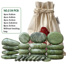 Load image into Gallery viewer, Tontin Jade glaze hot stone massage Set massager back massageador Health Care stones for massage spine basalt lava stone spa-Great Rehab Medical
