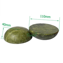 Load image into Gallery viewer, hemispherical green jade body massage hot stone SPA set gift thickened canvas bag stone massager massage set-Great Rehab Medical
