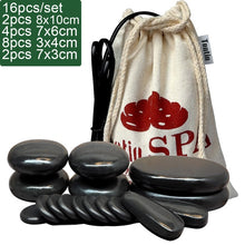 Load image into Gallery viewer, TONTIN Hot stone basalt Massage natural massage Set 16pcs/set massager back massage massageador Health stones for massage spine-Great Rehab Medical
